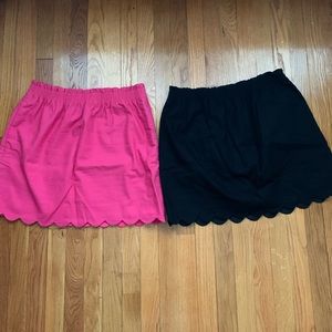 JCrew Scalloped Sidewalk Skirts (LOT OF 2)